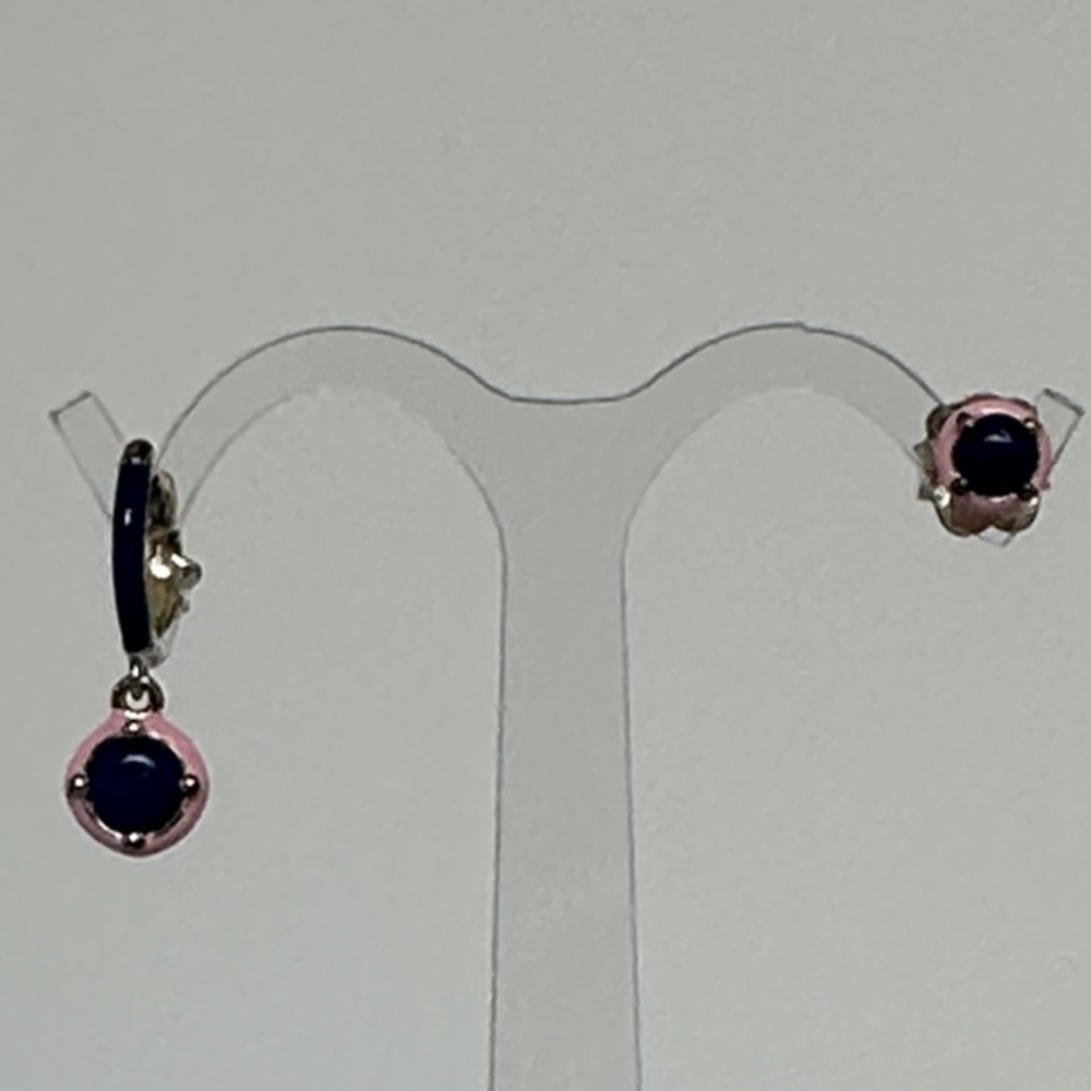 TOUS 925 Silver and Blue Earrings​